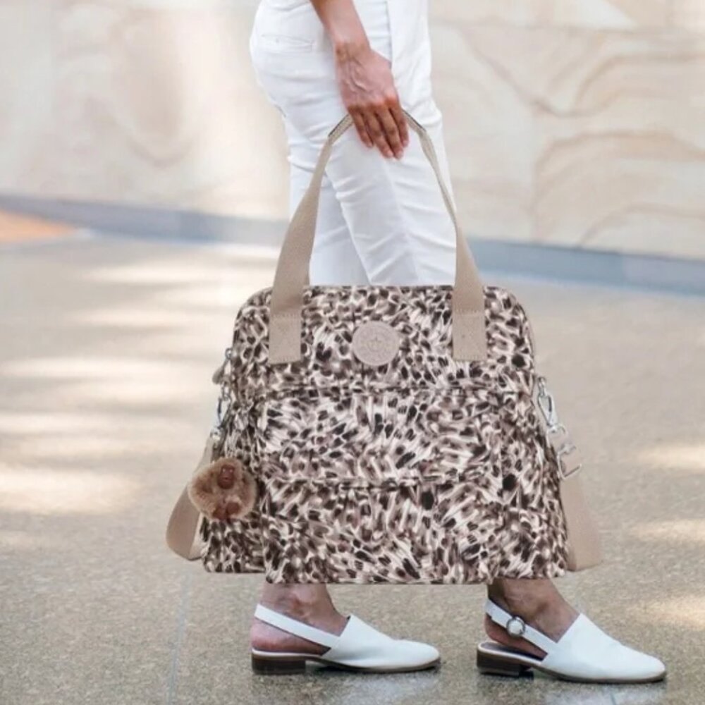 NWT Kipling: Pahneiro Printed Handbag (Leopard Feathers)